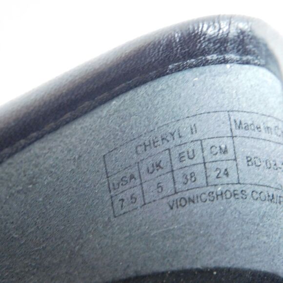 Vionic Women's Cheryl II Loafers Black 7.5 (fits like 7)  Leather Comfort MINT! - Picture 7 of 14